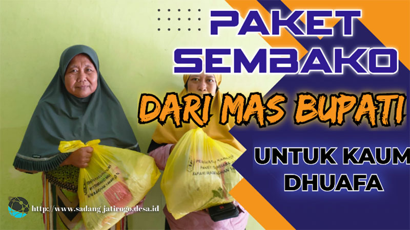 PAKET SEMBAKO DARI MAS BUPATI UNTUK MASYARAKAT YANG KURANG BERUNTUNG